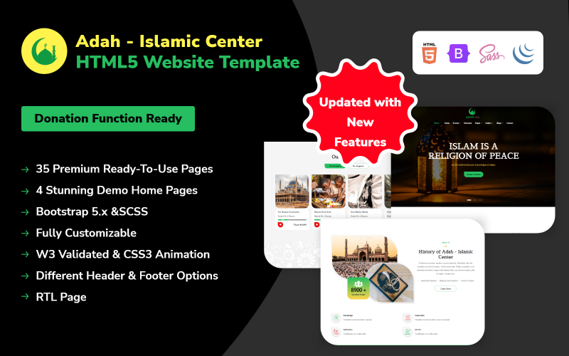 Adah - Islamic Center HTML5 Website Template Adah - Islamic Center HTML5 Website Template