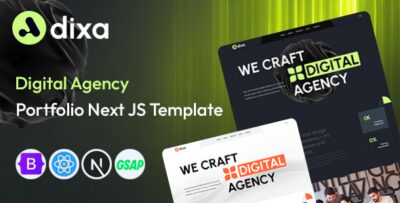 Adixa – Digital Agency Portfolio Next JS Template