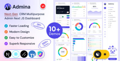 Admina - Tailwind & Nextjs Admin Dashboard with shadcn UI