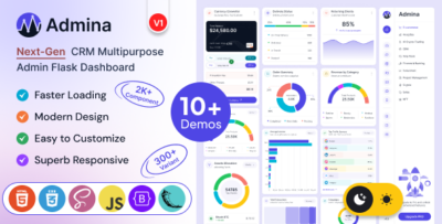 Admina – Bootstrap Admin Dashboard Flask Template Multipurpose