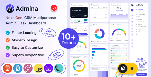 Admina – Bootstrap Admin Dashboard Flask Template Multipurpose Admina – Bootstrap Admin Dashboard Flask Template Multipurpose