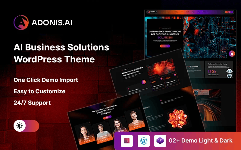 Adonis – AI Startup & AI Business Solutions WordPress Theme Adonis – AI Startup & AI Business Solutions WordPress Theme
