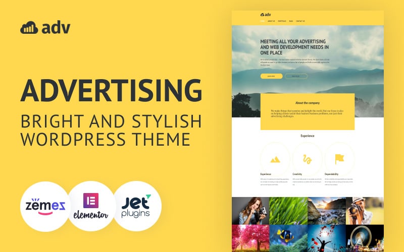 Adv - Marketing Services & Advertising Agency WordPress Theme for Creative Company Website Adv - Marketing Services & Advertising Agency WordPress Theme for Creative Company Website