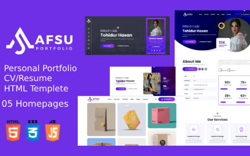 Afsu - CV/Resume and Portfolio HTML Template Afsu - CV/Resume and Portfolio HTML Template