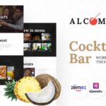 Alcomix - Cocktail Bar WordPress Theme for Celebration Organizer Website