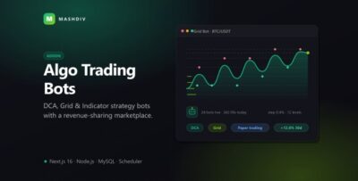 Algo Trading Bots for Bicrypto - DCA, Grid & Indicator Strategies, Marketplace & Paper Trading