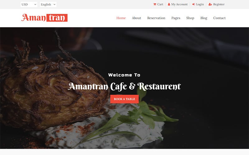 Amantran - Restaurant HTML5 Website Template Amantran - Restaurant HTML5 Website Template
