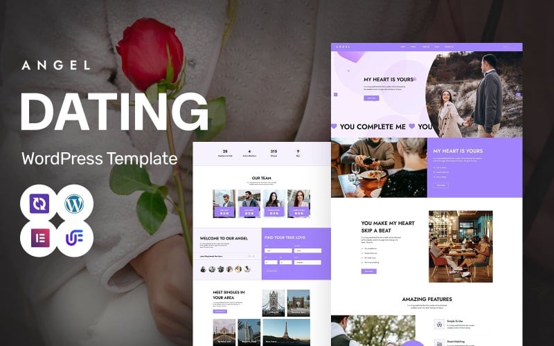 Angel - Dating Platform And Relationship Services WordPress Elementor Theme Angel - Dating Platform And Relationship Services WordPress Elementor Theme