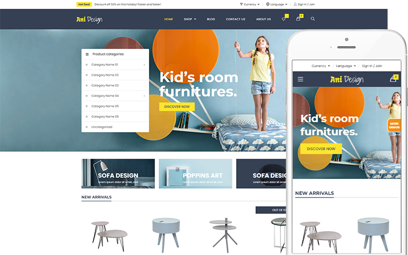 Ani Design - Free Furniture Theme WooCommerce Theme Ani Design - Free Furniture Theme WooCommerce Theme