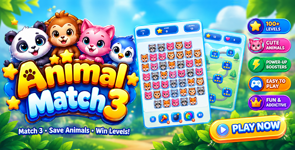 Animal Match 3 | Puzzle HTML5 Game Animal Match 3 | Puzzle HTML5 Game
