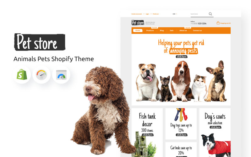 Animals and Pets Care eCommerce Shopify Theme Animals and Pets Care eCommerce Shopify Theme