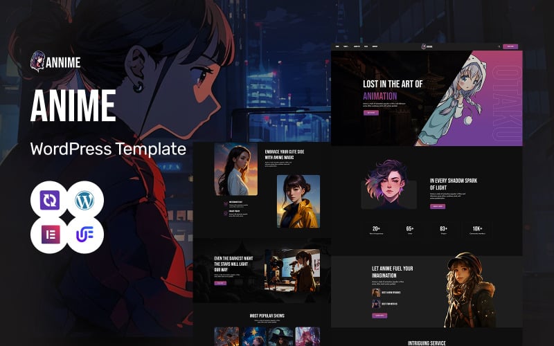 Annime - Anime And Manga WordPress Elementor Theme Annime - Anime And Manga WordPress Elementor Theme