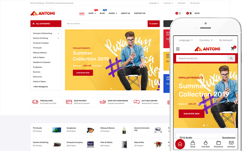 Antomi - Multipurpose Theme WooCommerce Theme Antomi - Multipurpose Theme WooCommerce Theme