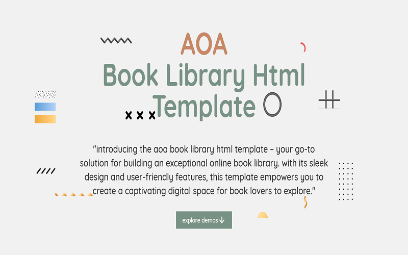 Aoa - Book Library Html Template Aoa - Book Library Html Template