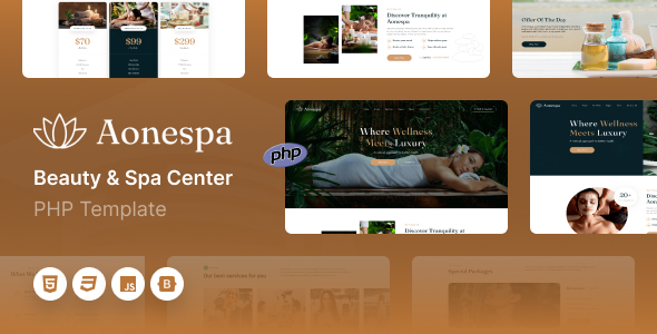 Aonespa - Beauty & Spa Center PHP Template Aonespa - Beauty & Spa Center PHP Template