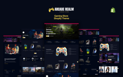 Arcade Realm – Futuristic Gaming Store, Accessories & eSports Gear Shopify Theme