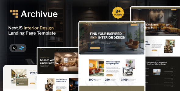 Archivue - NextJS Interior Design Landing Page Template Archivue - NextJS Interior Design Landing Page Template