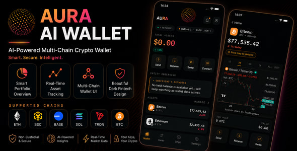 AURA Wallet - React Native AI Agent Crypto Wallet with Web3 AURA Wallet - React Native AI Agent Crypto Wallet with Web3