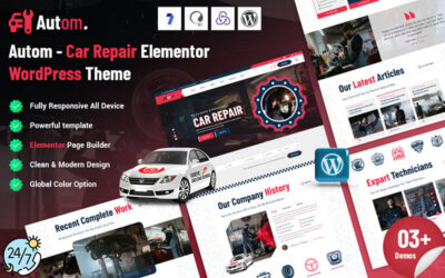 Autom - Car Repair Elementor WordPress Theme