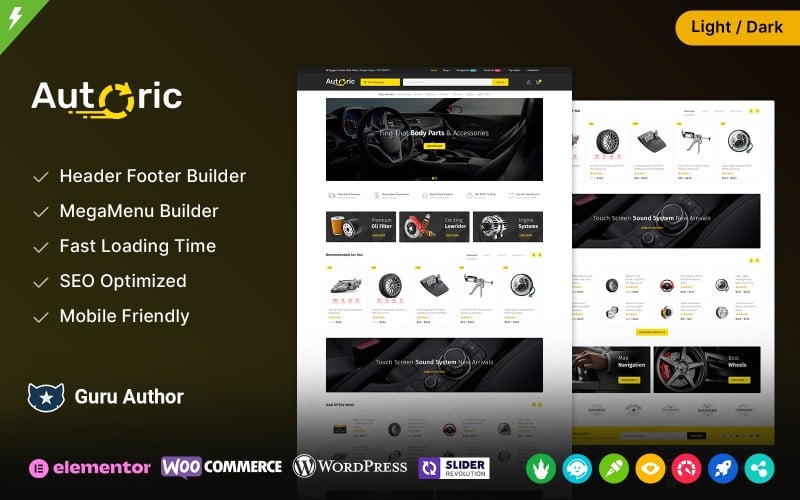 Autoric - Auto Parts and Spare Parts Elementor WooCommerce Theme Autoric - Auto Parts and Spare Parts Elementor WooCommerce Theme