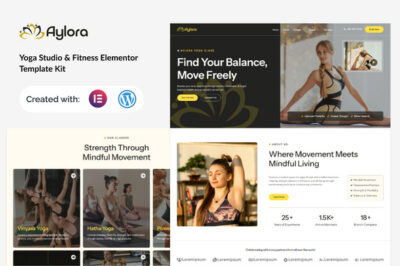 Aylora - Yoga Studio & Fitness Elementor Template Kit