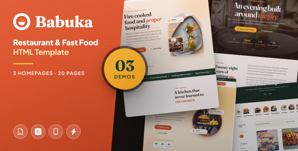 Babuka - Restaurant & Fast Food HTML Template Babuka - Restaurant & Fast Food HTML Template