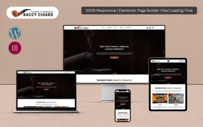 Baccy Cigars - Cigars & Tobacco WooCommerce Elementor Template