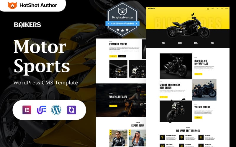 Baikers - Motor Sports And Racing WordPress Elementor Theme Baikers - Motor Sports And Racing WordPress Elementor Theme
