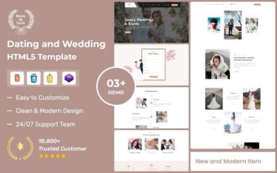 BanieLorie – Dating and Wedding Photography Bootstrap HTML5 Website Template
