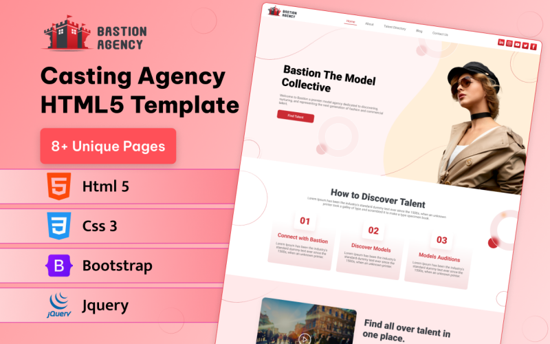 Bastion Casting Agency HTML5 Template Bastion Casting Agency HTML5 Template