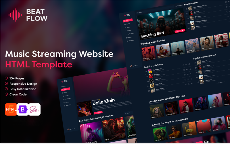 BeatFlow: Ultimate Music HTML Template for Bands and Artists BeatFlow: Ultimate Music HTML Template for Bands and Artists