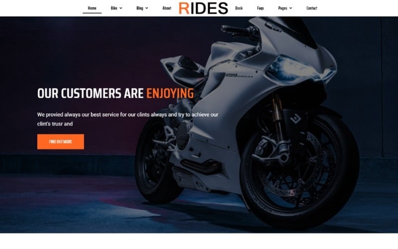 Bike Rental Booking Website Template Bike Rental Booking Website Template
