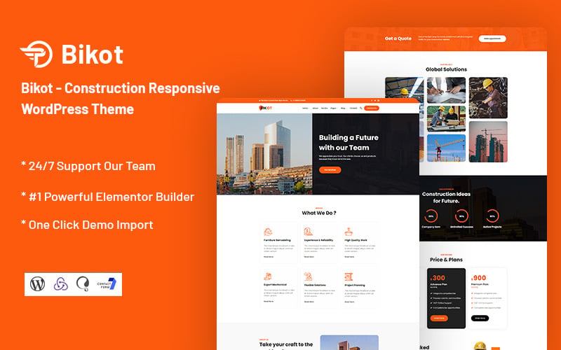 Bikot - Construction Responsive WordPress Theme Bikot - Construction Responsive WordPress Theme