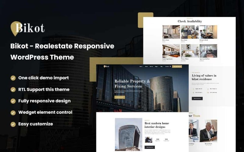 Bikot - Realestate Responsive WordPress Theme Bikot - Realestate Responsive WordPress Theme
