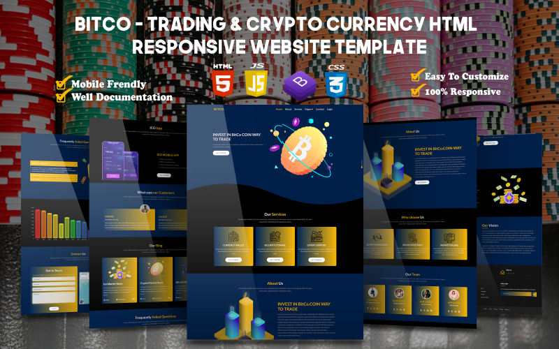 BitCo - trading & crypto currency HTML Multipurpose Responsive website Template BitCo - trading & crypto currency HTML Multipurpose Responsive website Template