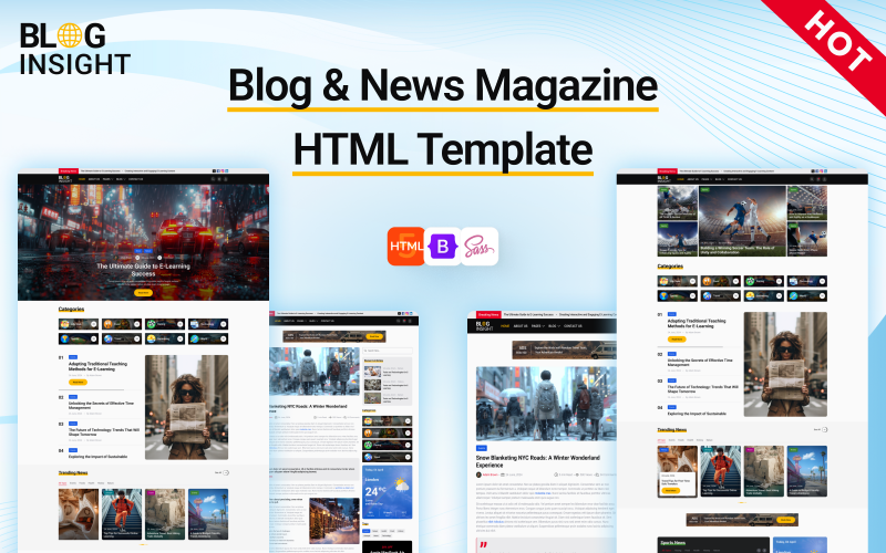 Blog Insight - Blogging and Magazine HTML Template with Multi-Layout Options Blog Insight - Blogging and Magazine HTML Template with Multi-Layout Options