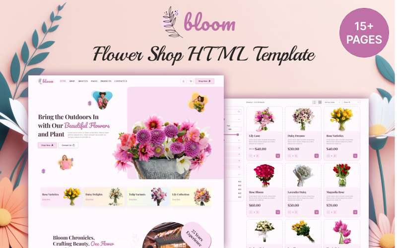 Bloom - Flower Shop HTML Website Template Bloom - Flower Shop HTML Website Template