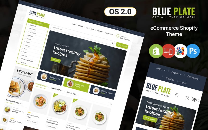 Blue Plate - Food Shopify Theme Blue Plate - Food Shopify Theme