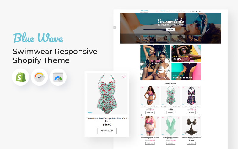 BlueWave - Swimwear Responsive Shopify Theme BlueWave - Swimwear Responsive Shopify Theme