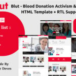 Blut - Blood Donation Activism & Campaign HTML Template + RTL Supported
