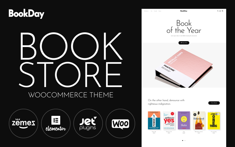BookDay - Clean and Rapid Online Bookstore Website Design WooCommerce Theme BookDay - Clean and Rapid Online Bookstore Website Design WooCommerce Theme