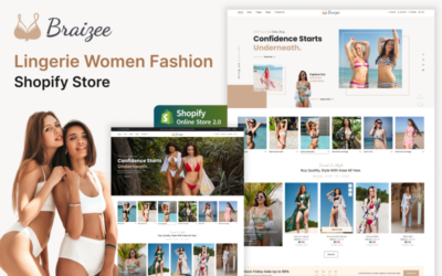 Braizee - Lingerie Underwear Fashion Store Shopify 2.0 Responsive Theme