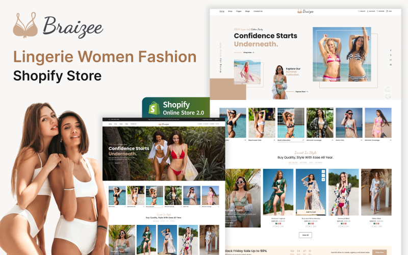 Braizee - Lingerie Underwear Fashion Store Shopify 2.0 Responsive Theme Braizee - Lingerie Underwear Fashion Store Shopify 2.0 Responsive Theme