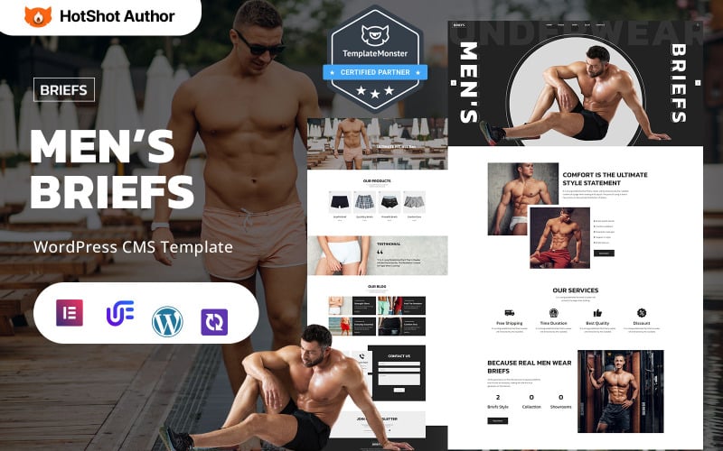 Briefs - Men's Underwear And Loungewear WordPress Elementor Theme Briefs - Men's Underwear And Loungewear WordPress Elementor Theme