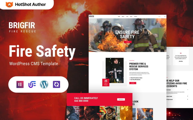 Brigfir - Fire Department and Security WordPress Elementor Theme Brigfir - Fire Department and Security WordPress Elementor Theme
