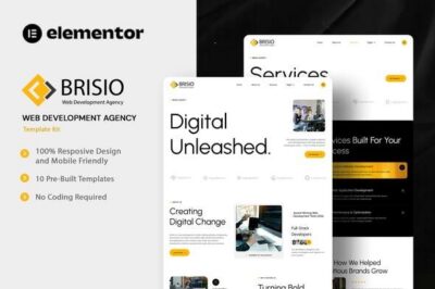 Brisio - Web Development Agency Elementor Template Kit