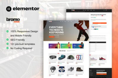 BromoSports - Sports Equipment Store Elementor Pro Template Kit