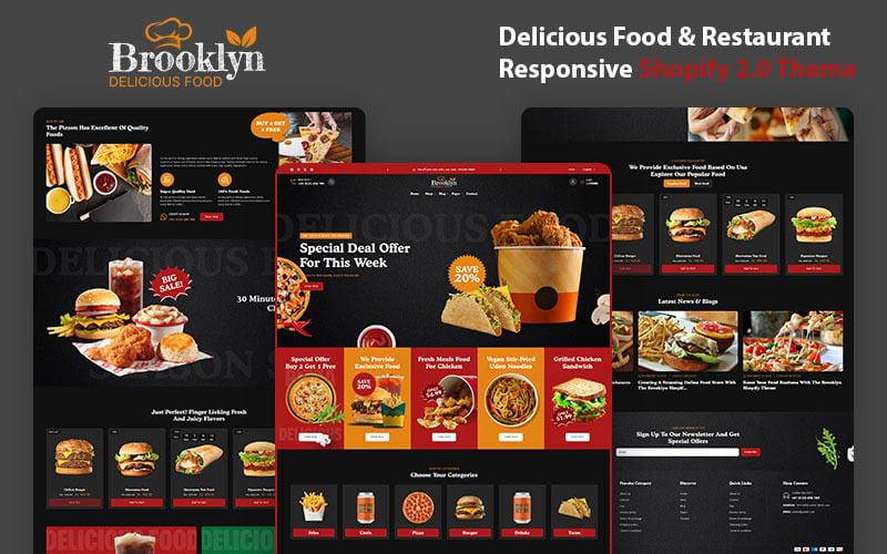 Brooklyn – Stylish Fast Food & Restaurant Shopify Theme Brooklyn – Stylish Fast Food & Restaurant Shopify Theme