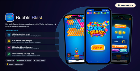 Bubble Blast: Magic Shooter - 3D Bubble Shooter Puzzle Game (Flutter + Cocos2d-js) Bubble Blast: Magic Shooter - 3D Bubble Shooter Puzzle Game (Flutter + Cocos2d-js)