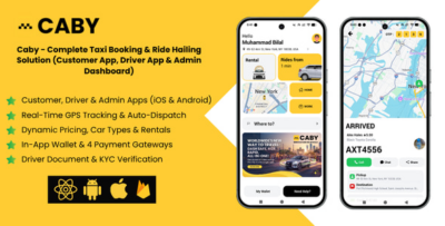 Caby - Taxi Booking and Ride Hailing Solution
